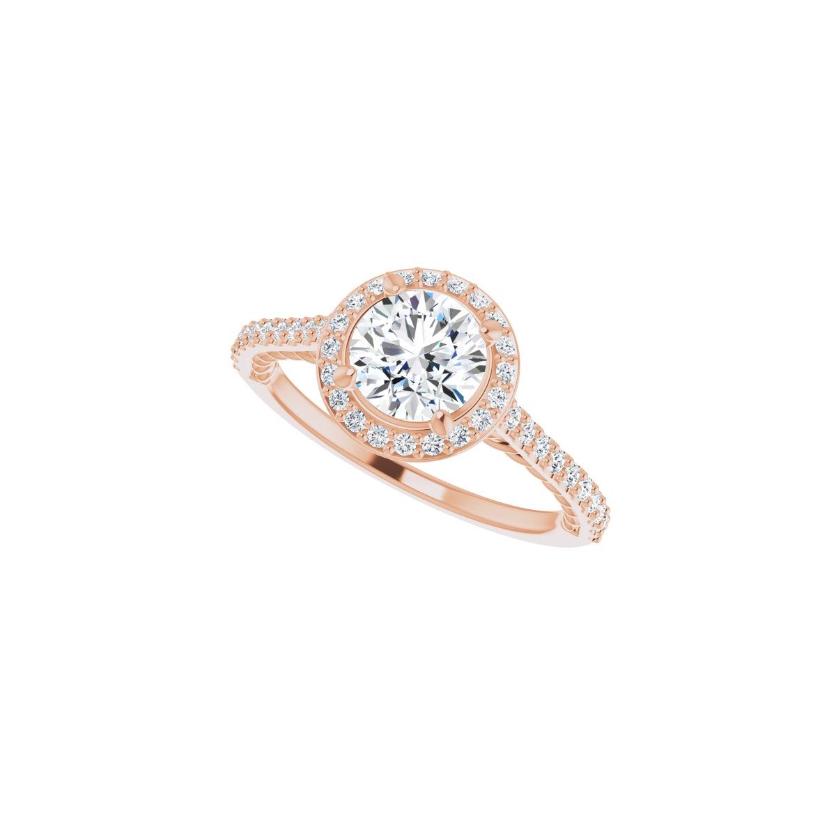 Round Halo-Style Engagement Ring Semi-Mount - gallery - Series 122999