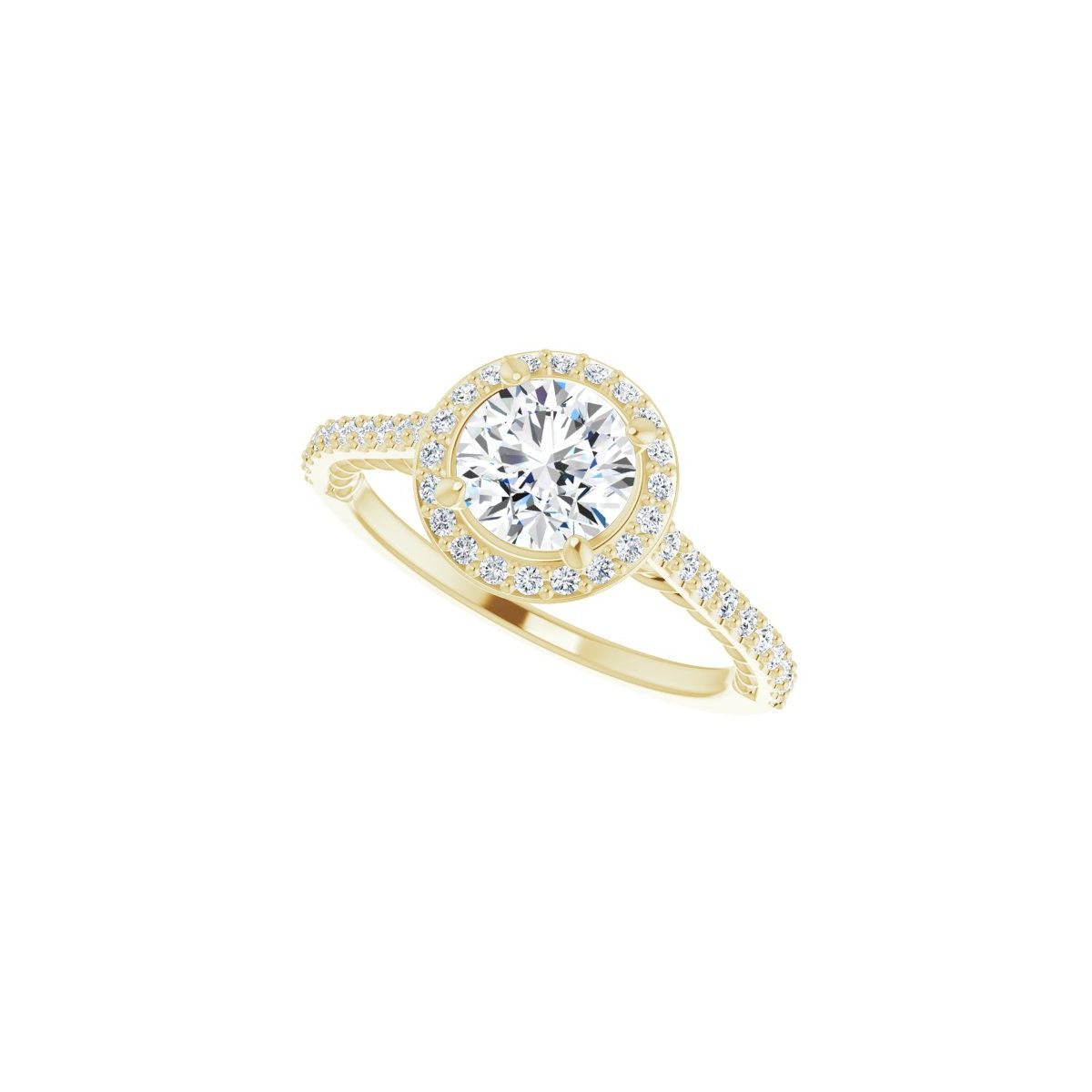 Round Halo-Style Engagement Ring Semi-Mount - gallery - Series 122999