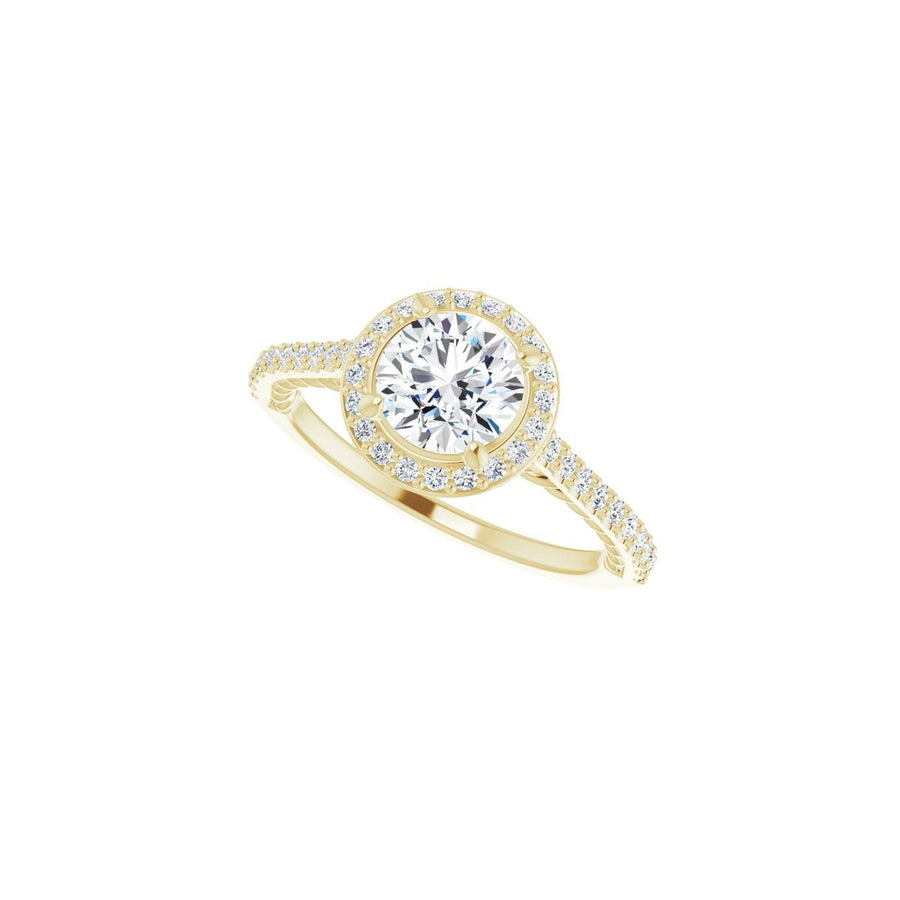 Round Halo-Style Engagement Ring Semi-Mount - gallery - Series 122999