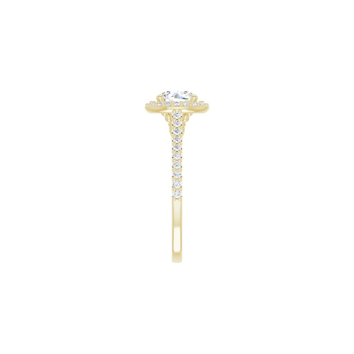 Round Halo-Style Engagement Ring Semi-Mount - gallery - Series 122999