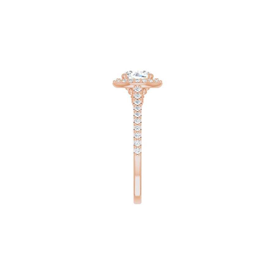 Round Halo-Style Engagement Ring Semi-Mount - gallery - Series 122999