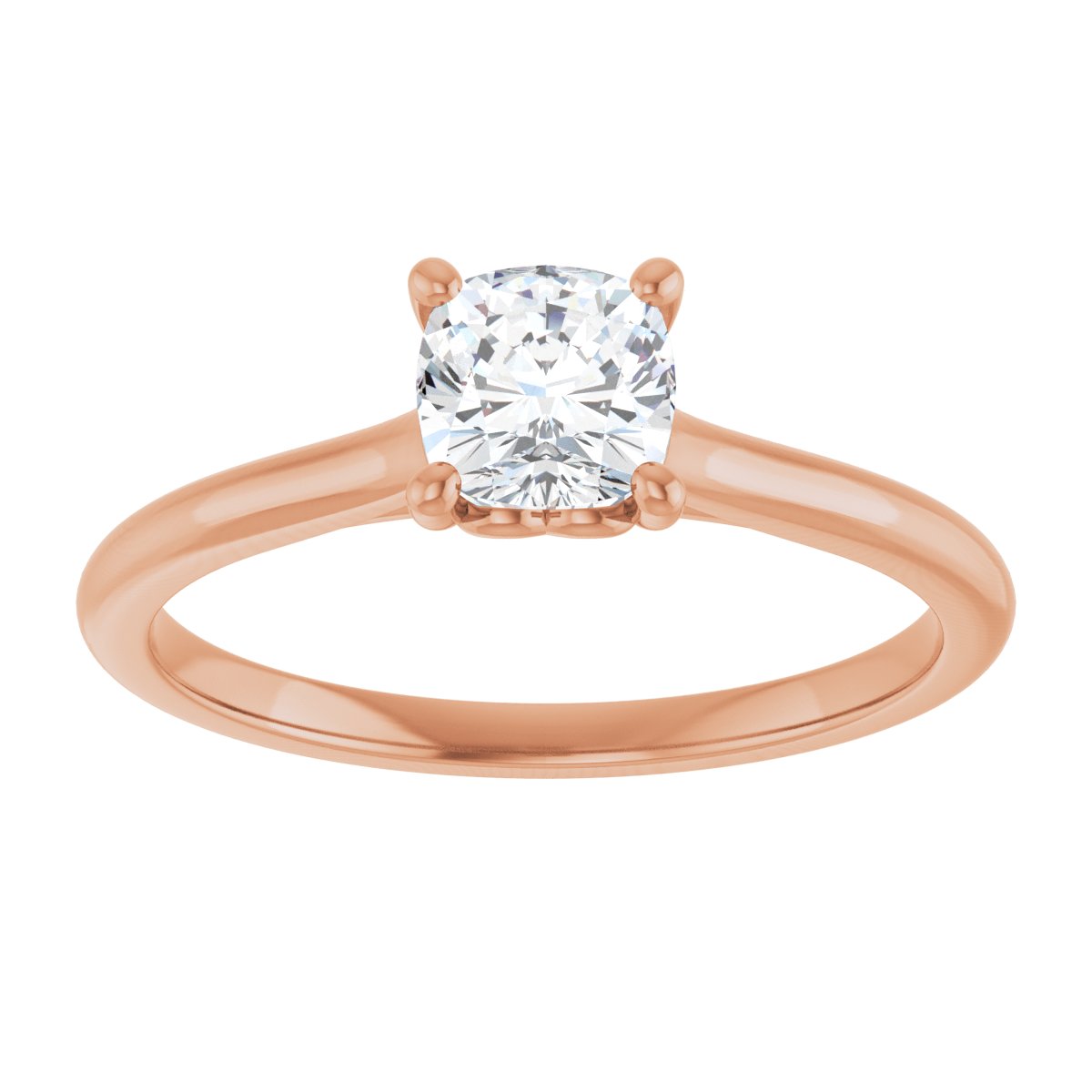 Cushion Solitaire Engagement Ring Mounting - gallery - Series 123060
