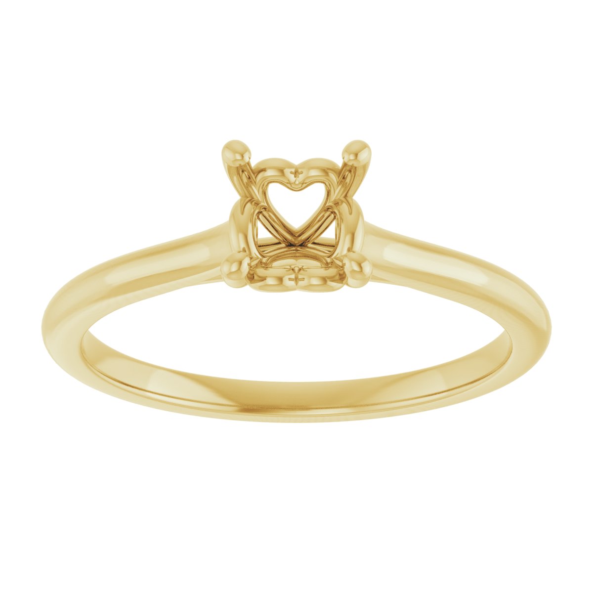 Cushion Solitaire Engagement Ring Mounting - gallery - Series 123060