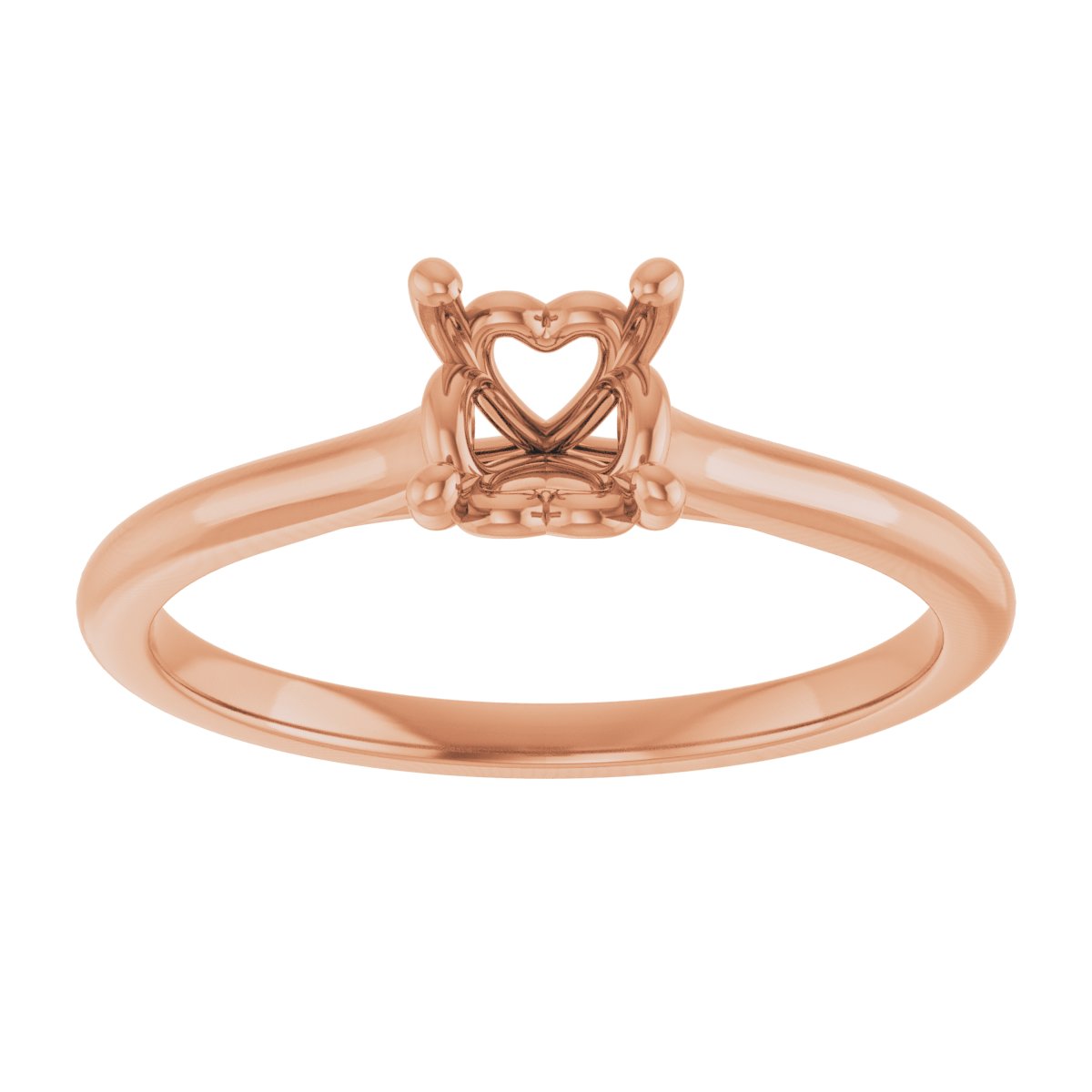 Cushion Solitaire Engagement Ring Mounting - gallery - Series 123060