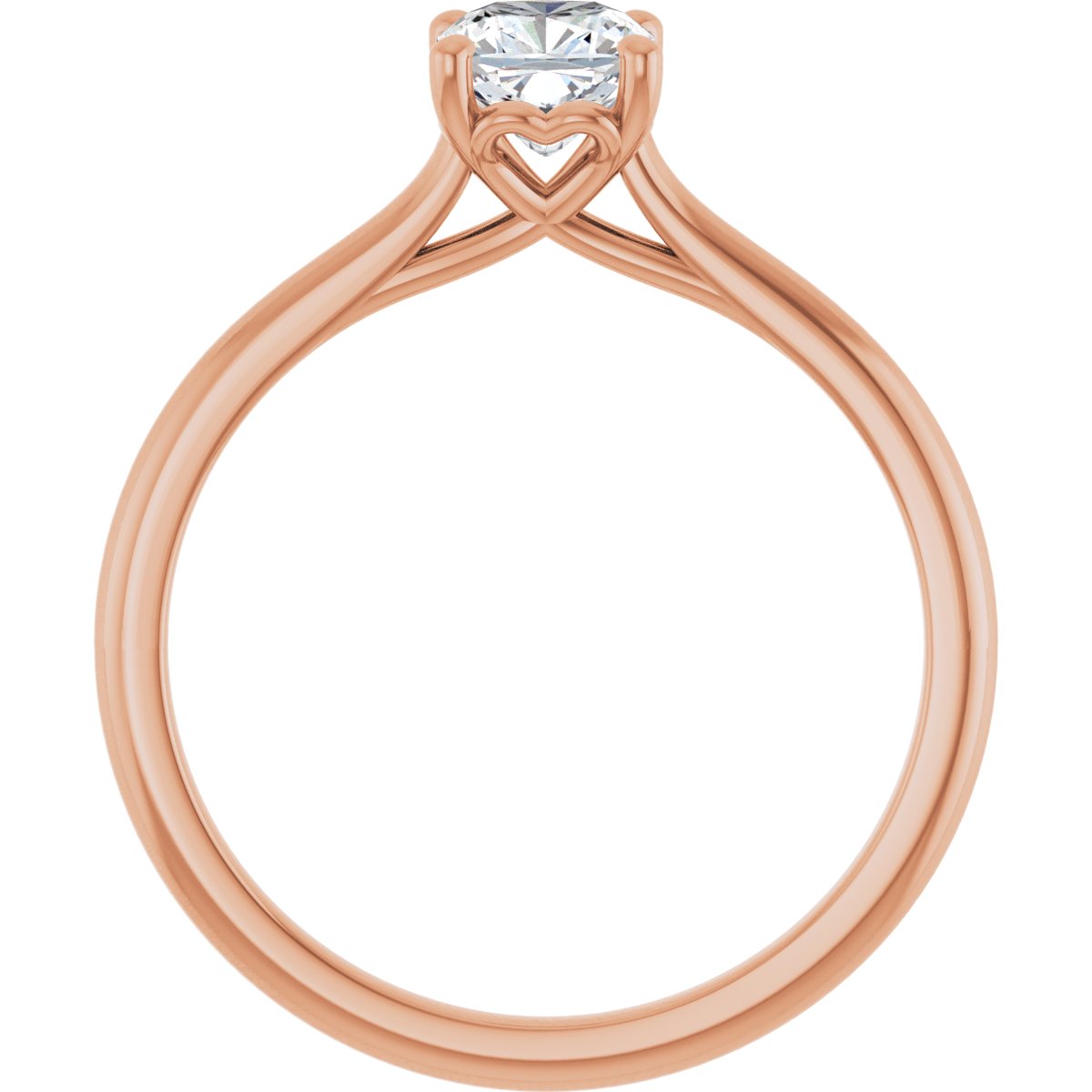 Cushion Solitaire Engagement Ring Mounting - gallery - Series 123060
