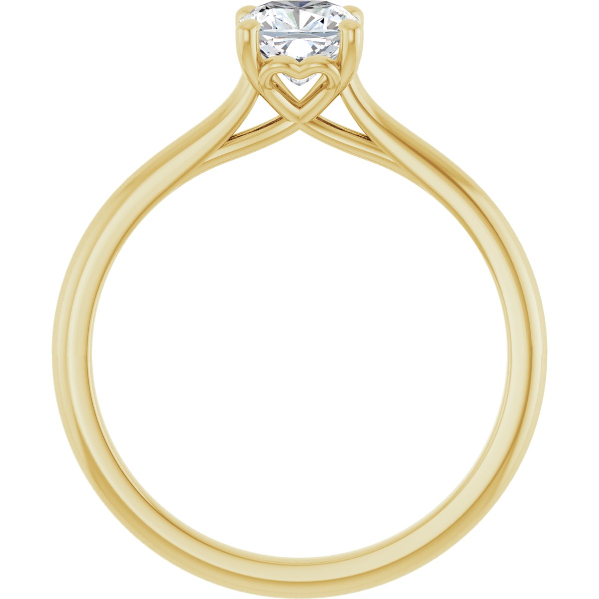 Cushion Solitaire Engagement Ring Mounting - gallery - Series 123060