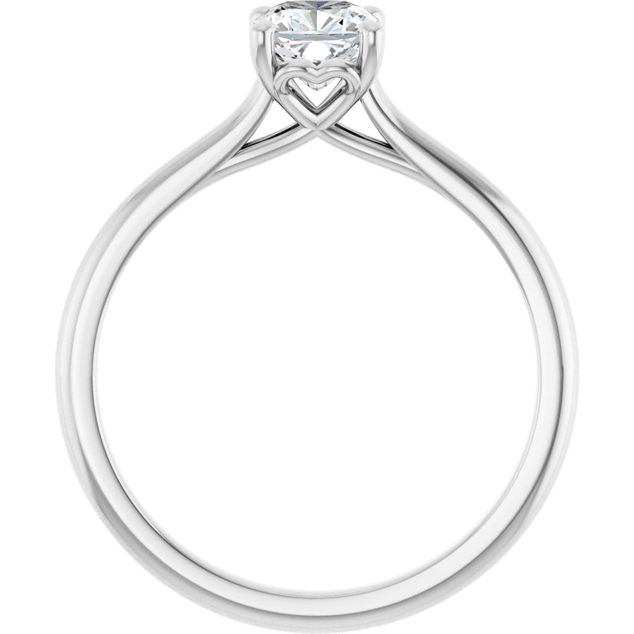 Cushion Solitaire Engagement Ring Mounting - gallery - Series 123060