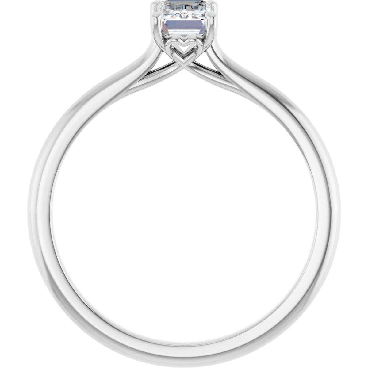 Emerald Solitaire Engagement Ring Mounting - gallery - Series 123060