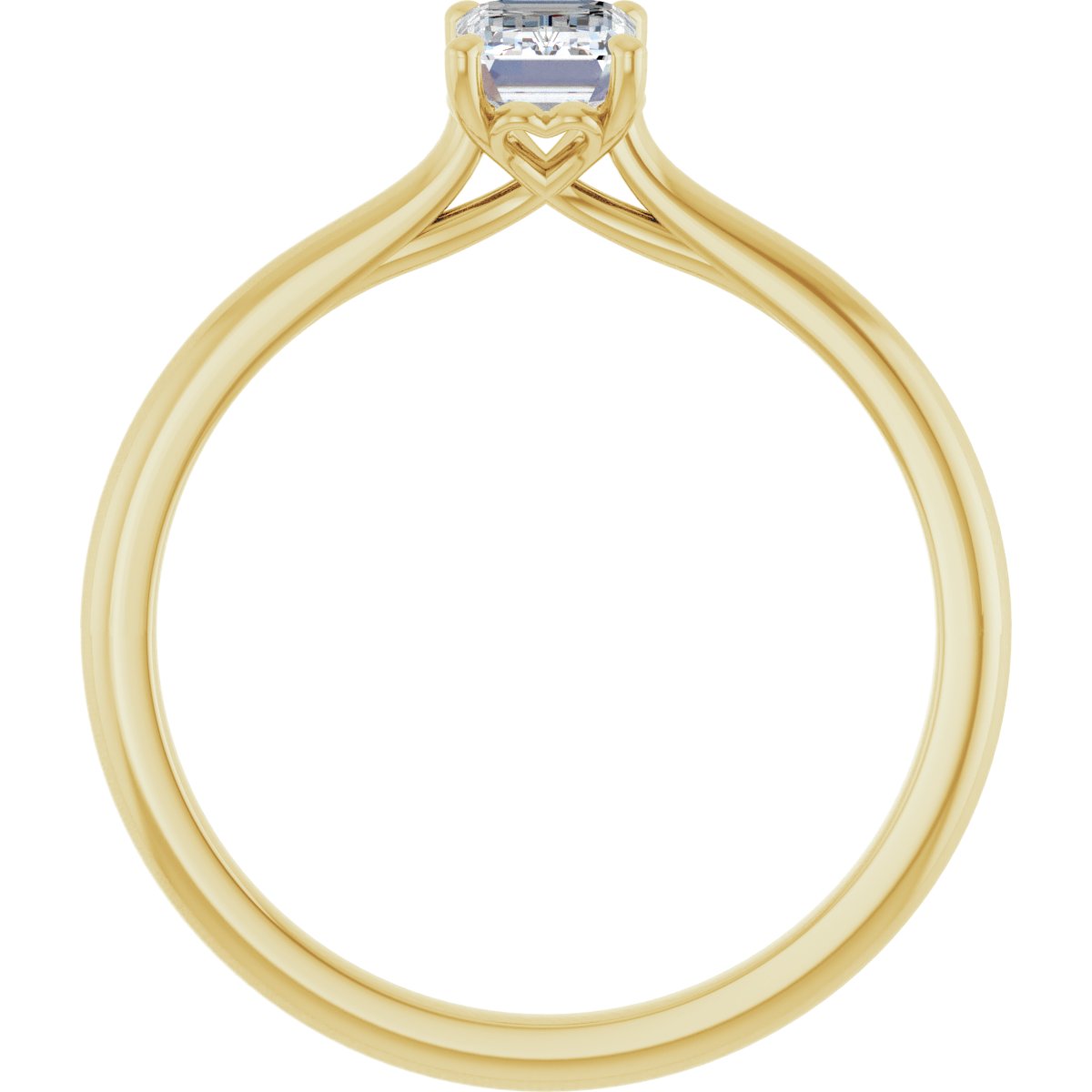 Emerald Solitaire Engagement Ring Mounting - gallery - Series 123060