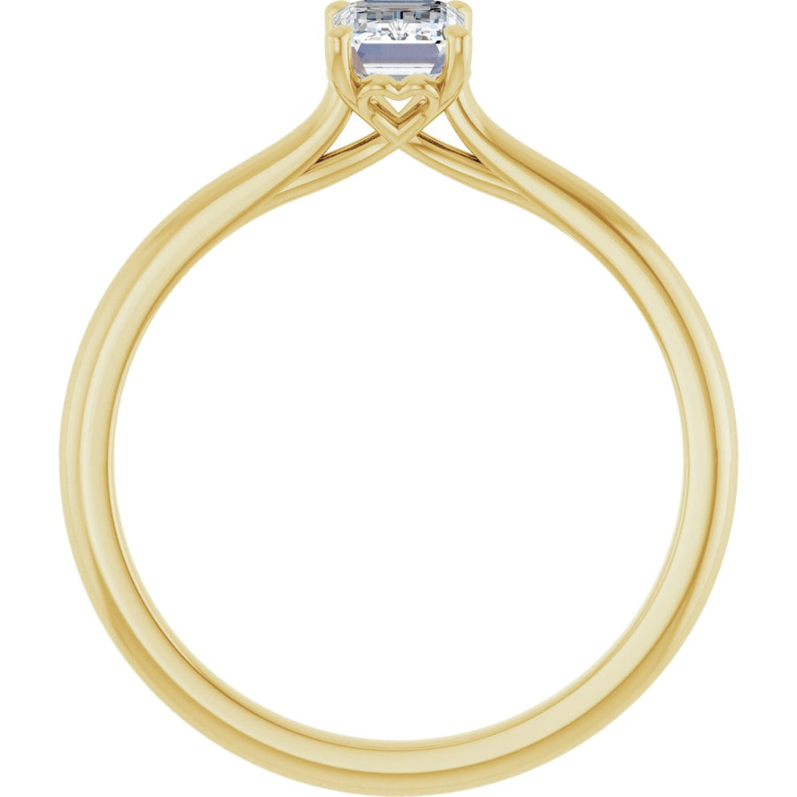 Emerald Solitaire Engagement Ring Mounting - gallery - Series 123060