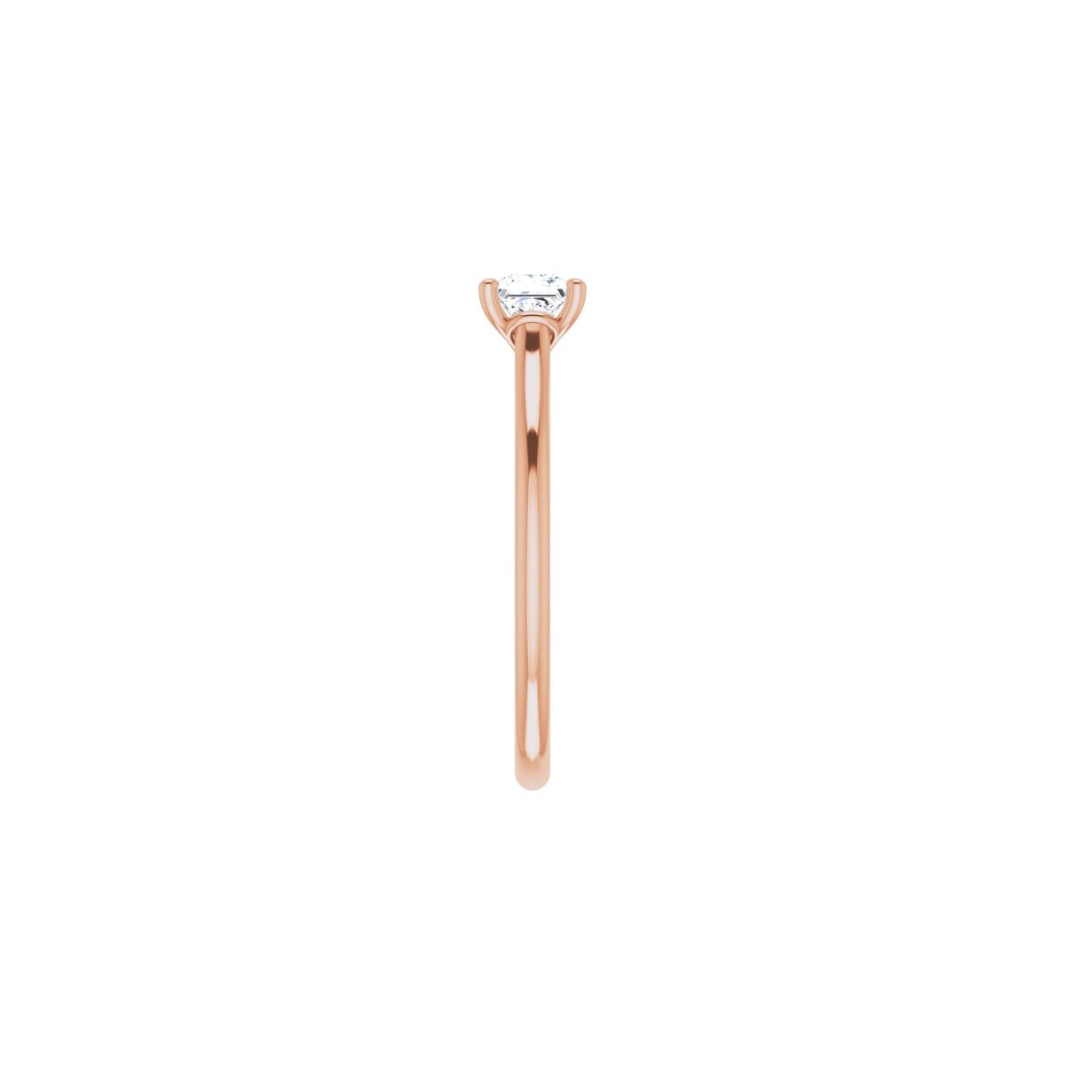 Square Solitaire Engagement Ring Mounting - gallery - Series 123060