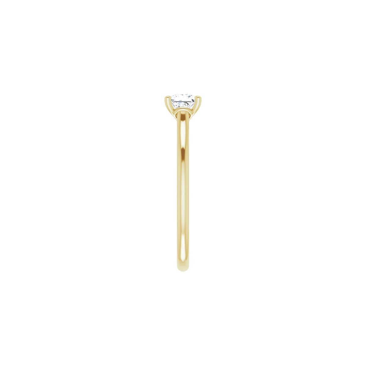 Square Solitaire Engagement Ring Mounting - gallery - Series 123060