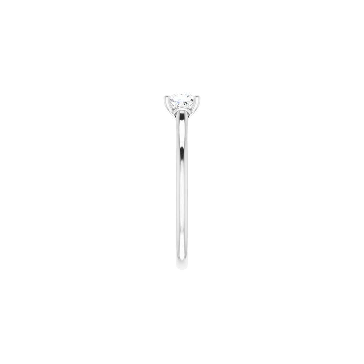 Square Solitaire Engagement Ring Mounting - gallery - Series 123060