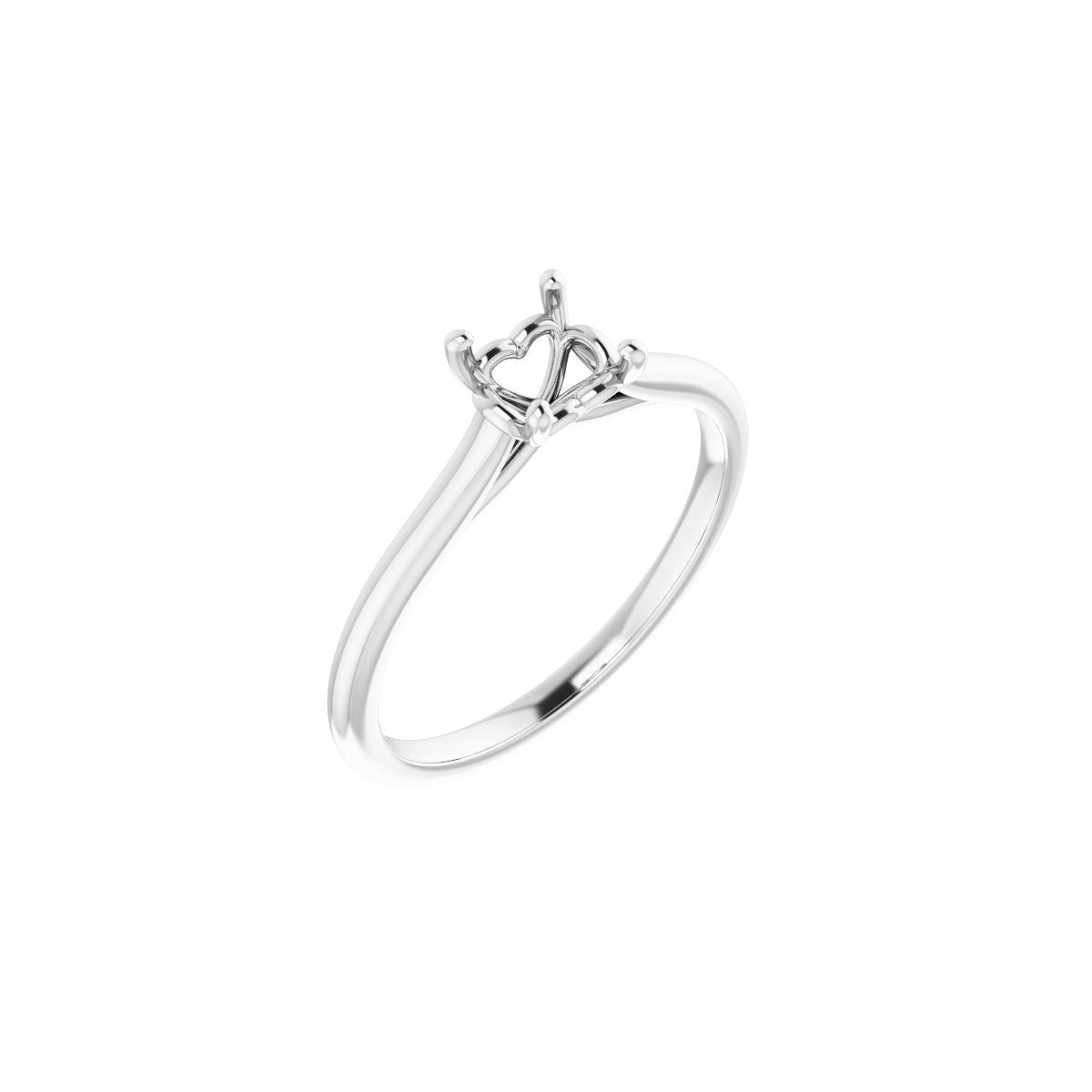 Square Solitaire Engagement Ring Mounting - gallery - Series 123060