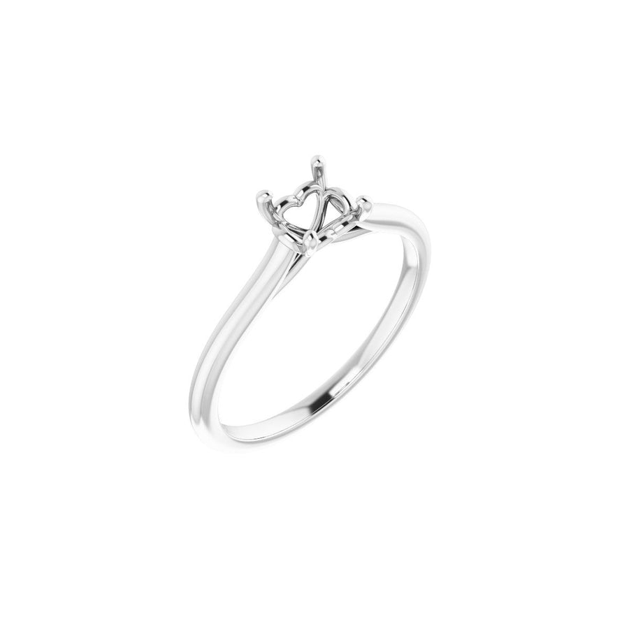 Square Solitaire Engagement Ring Mounting - gallery - Series 123060