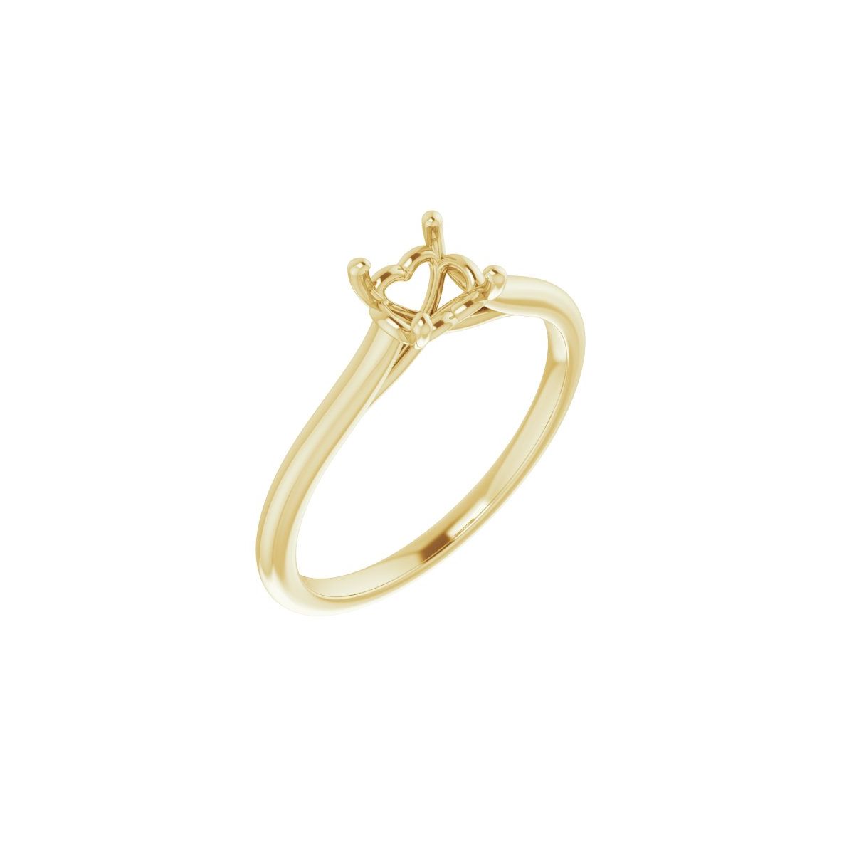 Square Solitaire Engagement Ring Mounting - gallery - Series 123060