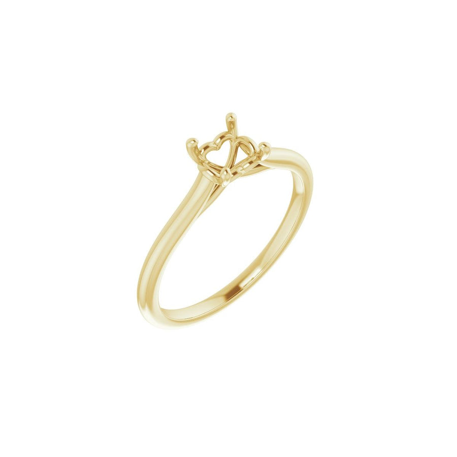 Square Solitaire Engagement Ring Mounting - gallery - Series 123060