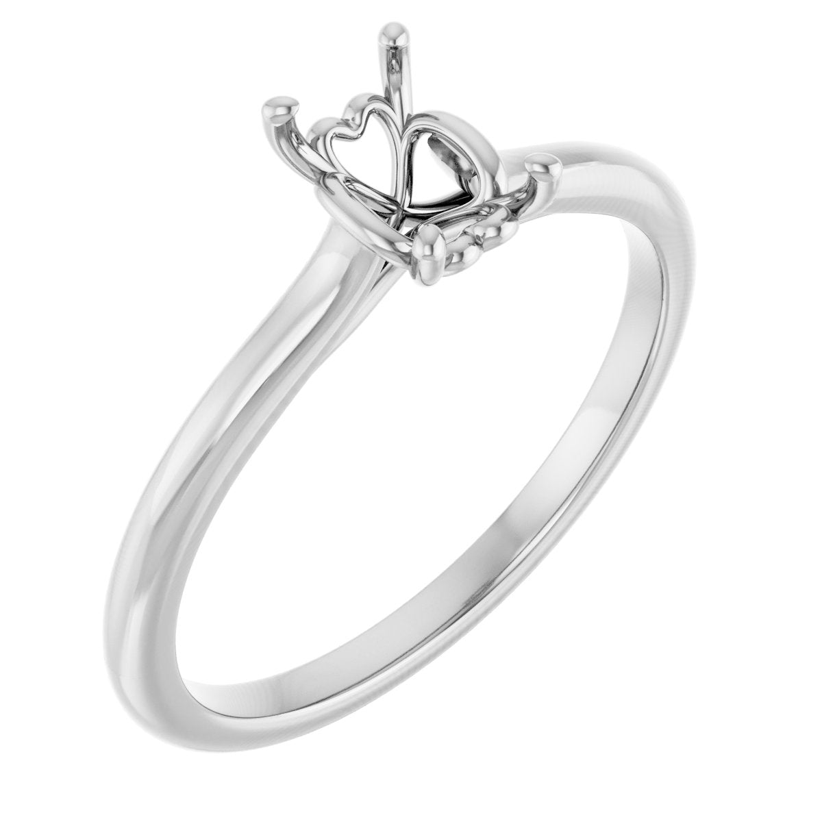 Emerald Solitaire Engagement Ring Mounting - gallery - Series 123060
