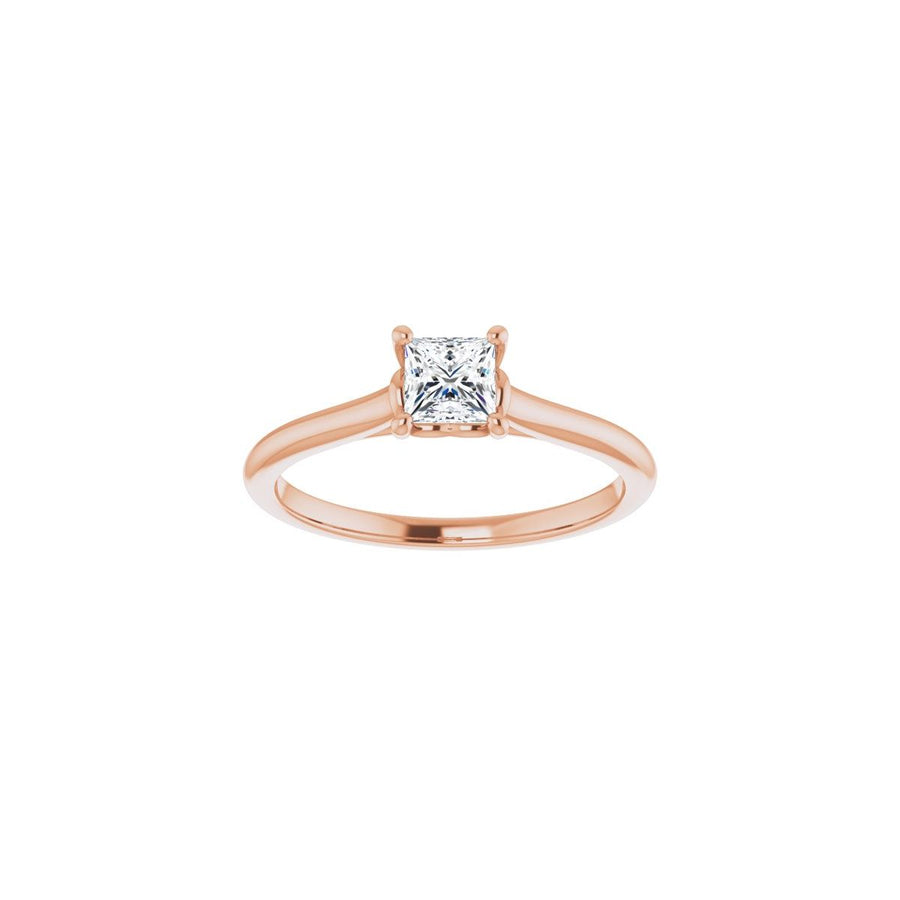 Square Solitaire Engagement Ring Mounting - gallery - Series 123060