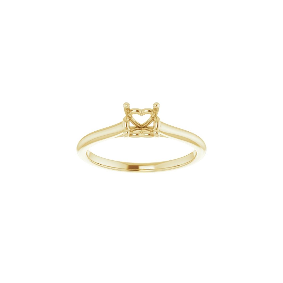 Square Solitaire Engagement Ring Mounting - gallery - Series 123060