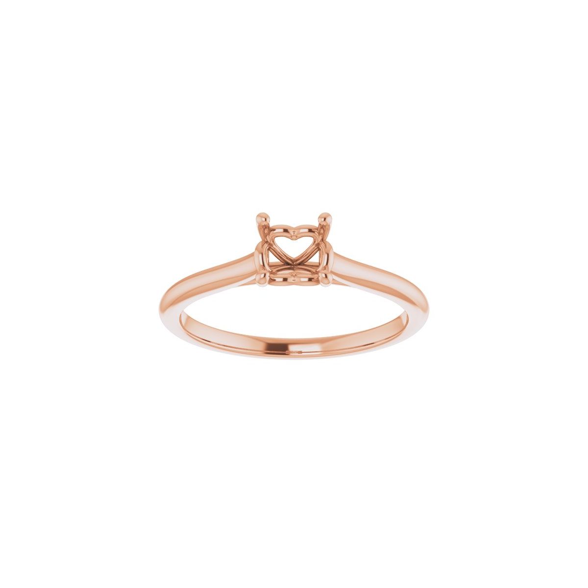 Square Solitaire Engagement Ring Mounting - gallery - Series 123060