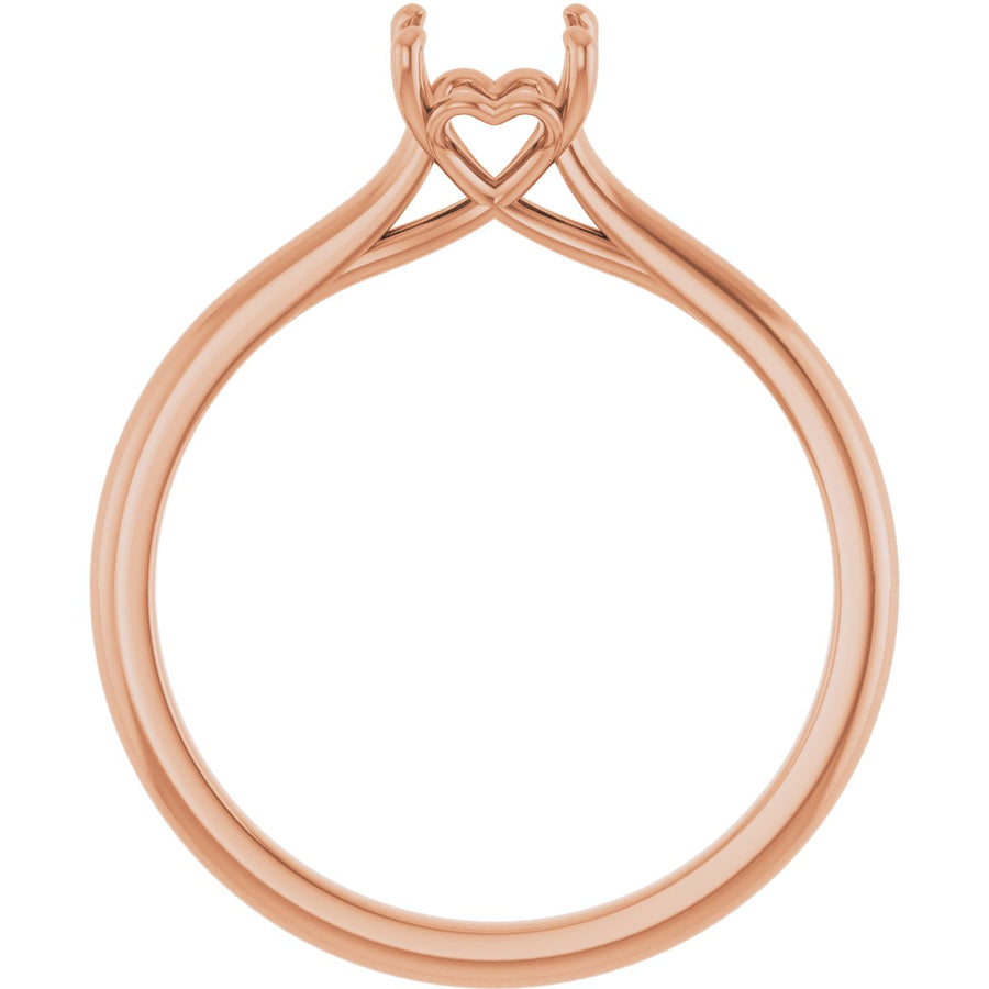 Asscher Solitaire Engagement Ring Mounting - gallery - Series 123060