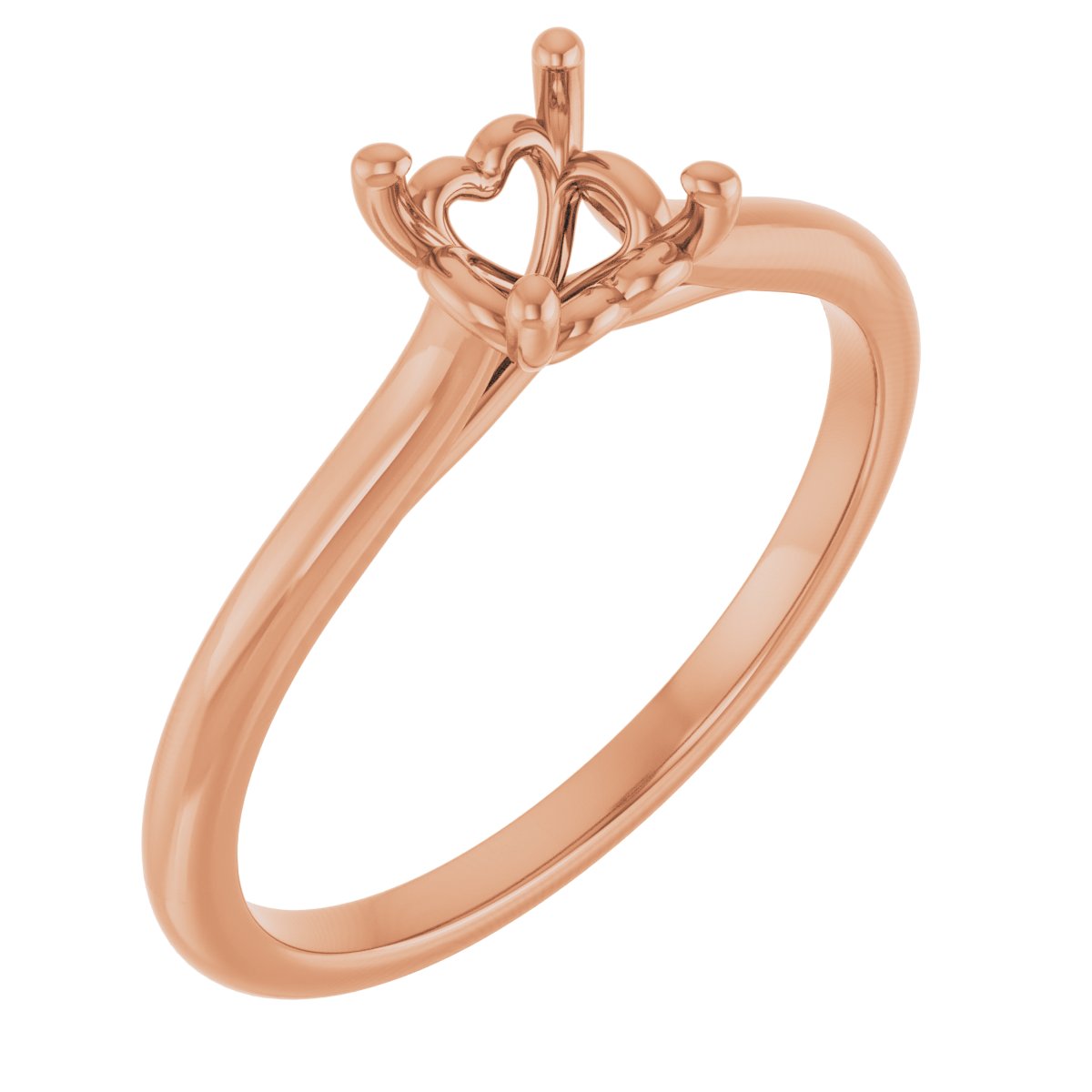 Cushion Solitaire Engagement Ring Mounting - gallery - Series 123060