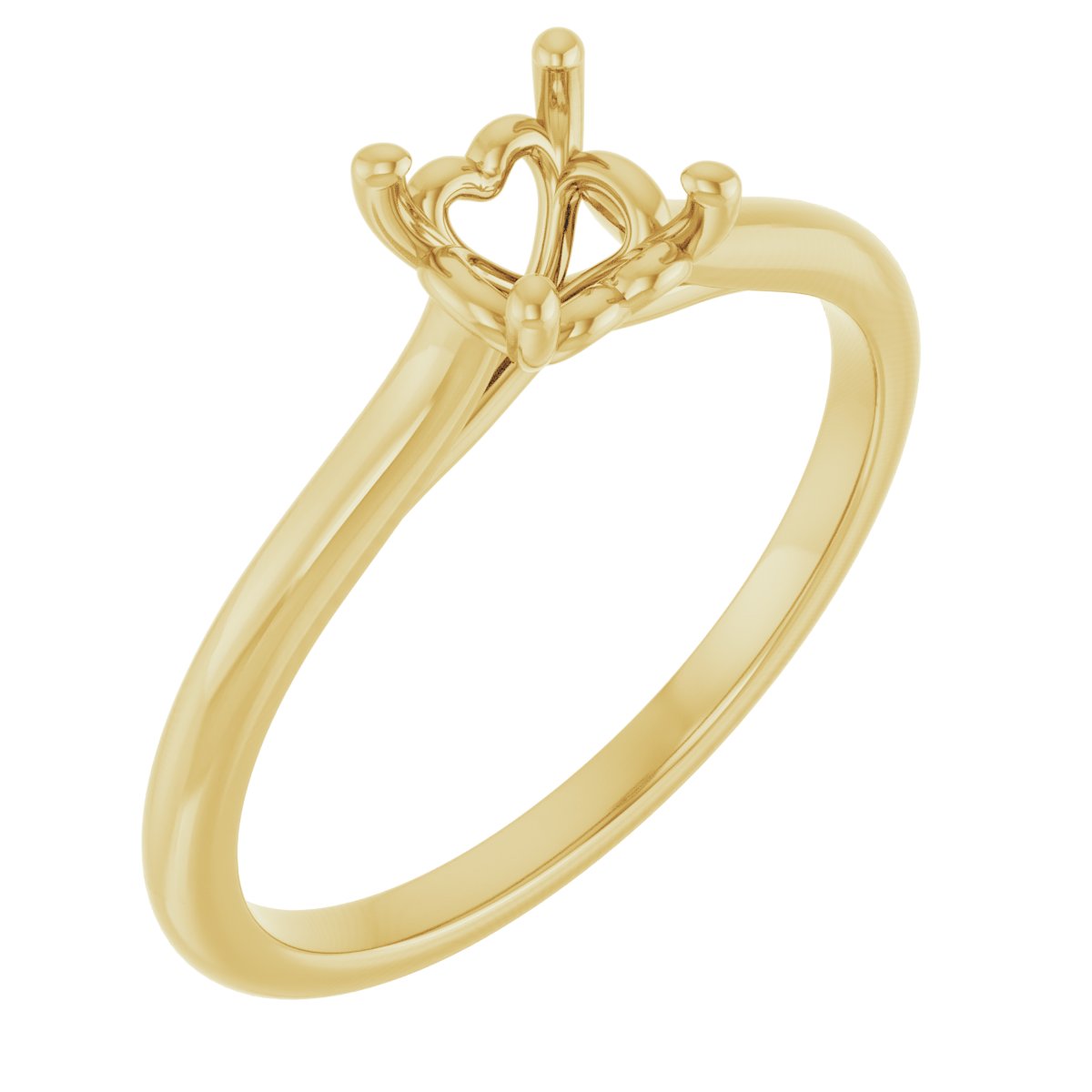 Cushion Solitaire Engagement Ring Mounting - gallery - Series 123060