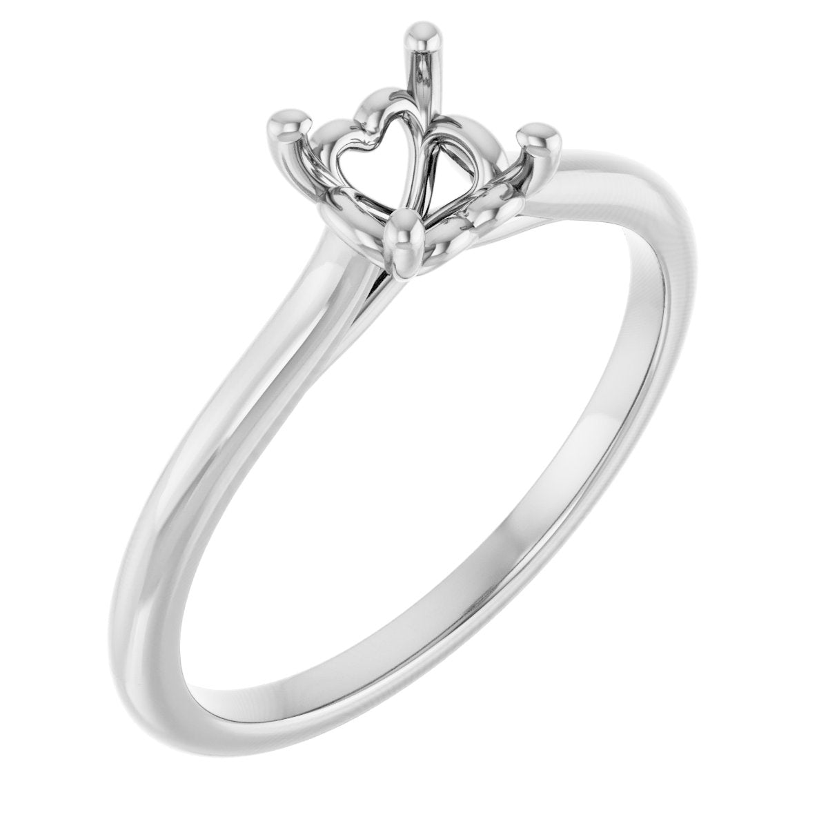 Cushion Solitaire Engagement Ring Mounting - gallery - Series 123060