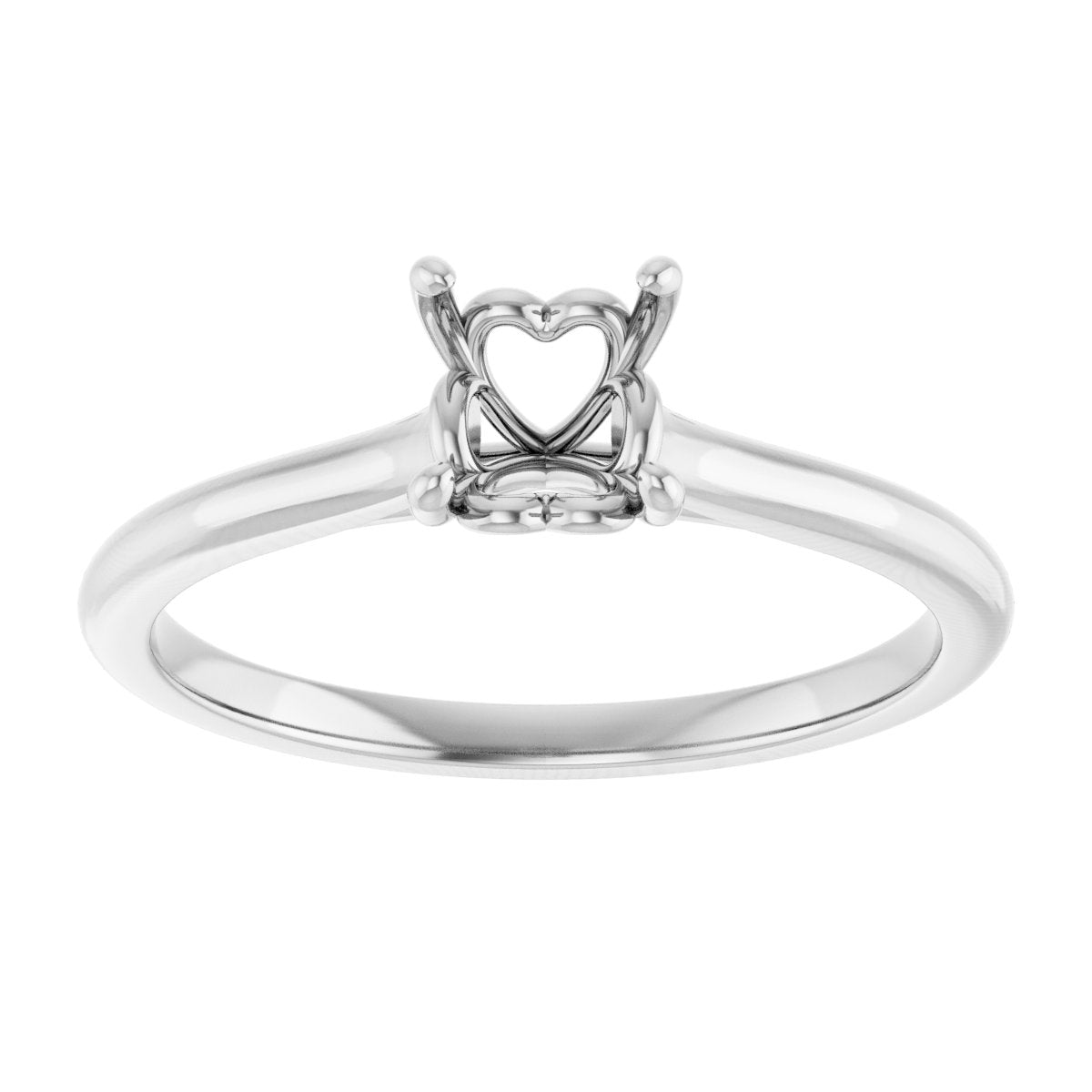 Asscher Solitaire Engagement Ring Mounting - gallery - Series 123060