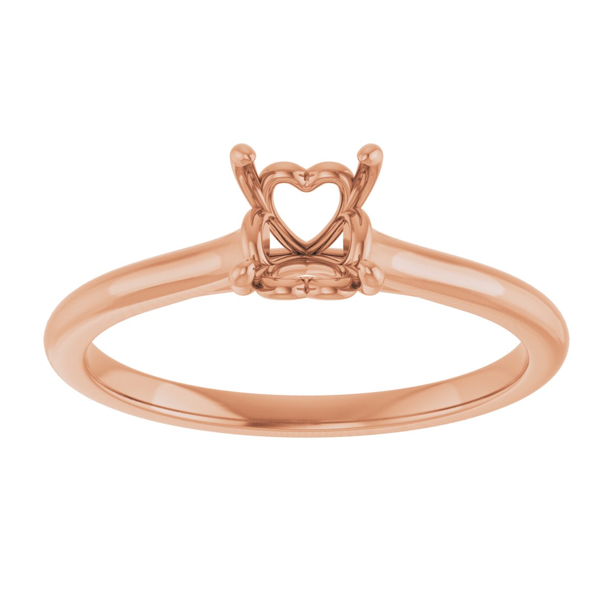 Asscher Solitaire Engagement Ring Mounting - gallery - Series 123060