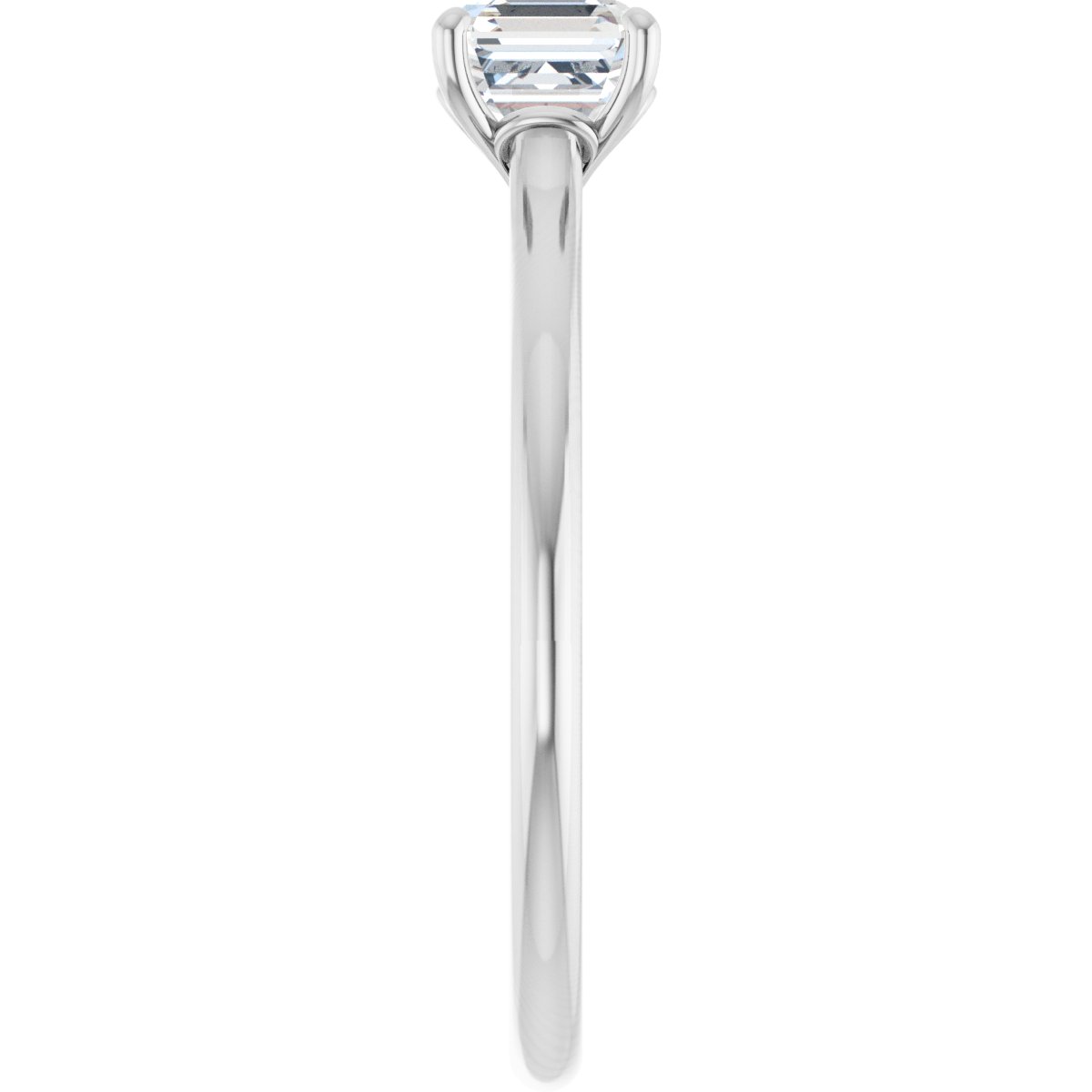 Asscher Solitaire Engagement Ring Mounting - gallery - Series 123060