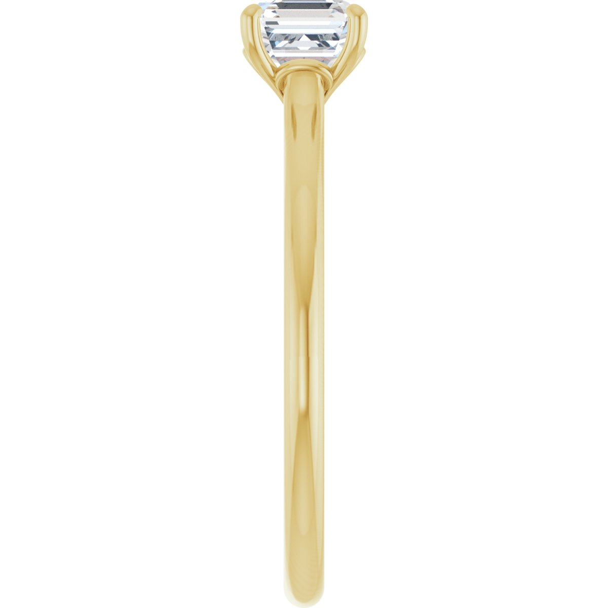 Asscher Solitaire Engagement Ring Mounting - gallery - Series 123060
