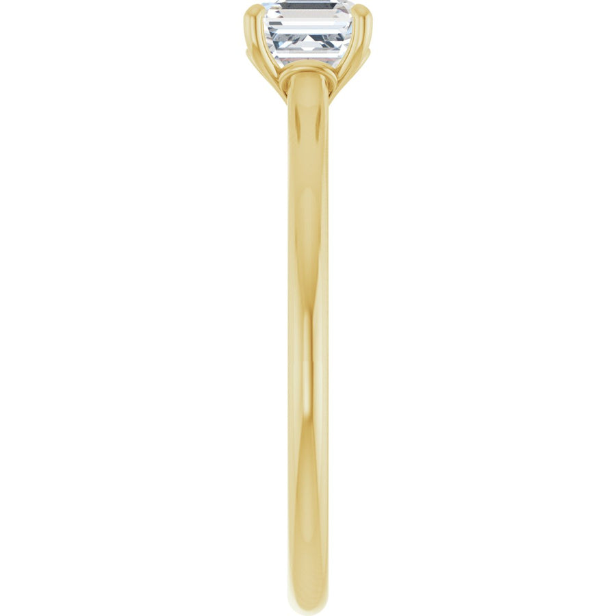 Asscher Solitaire Engagement Ring Mounting - gallery - Series 123060