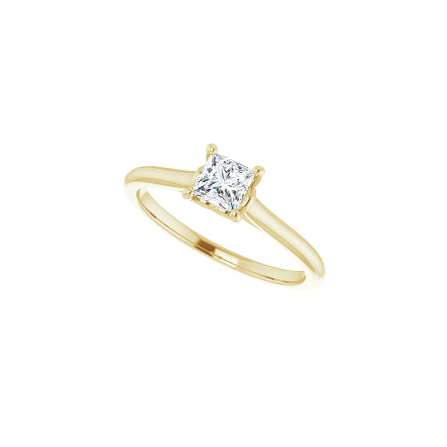Square Solitaire Engagement Ring Mounting - gallery - Series 123060