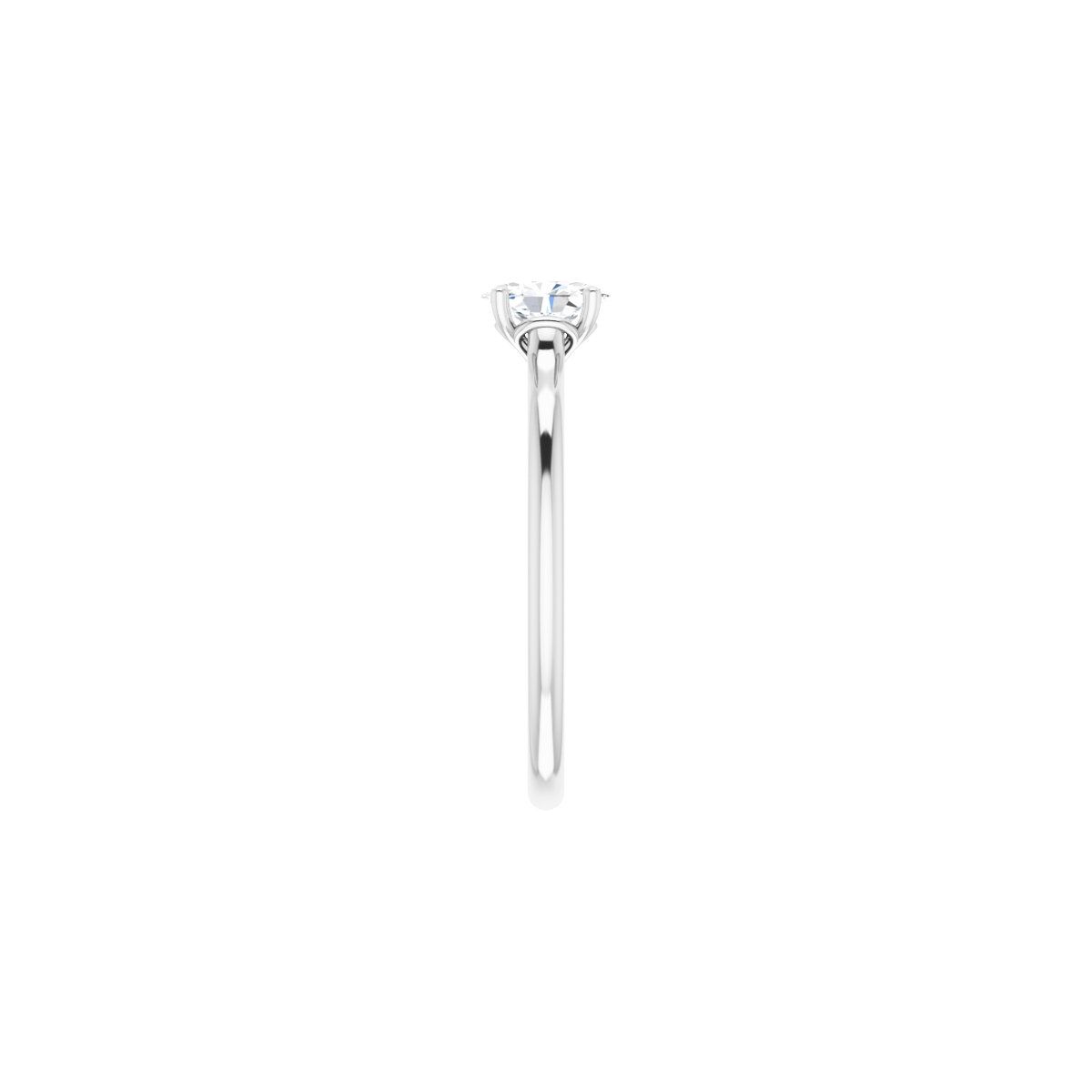 Oval Solitaire Engagement Ring Mounting - gallery - Series 123060