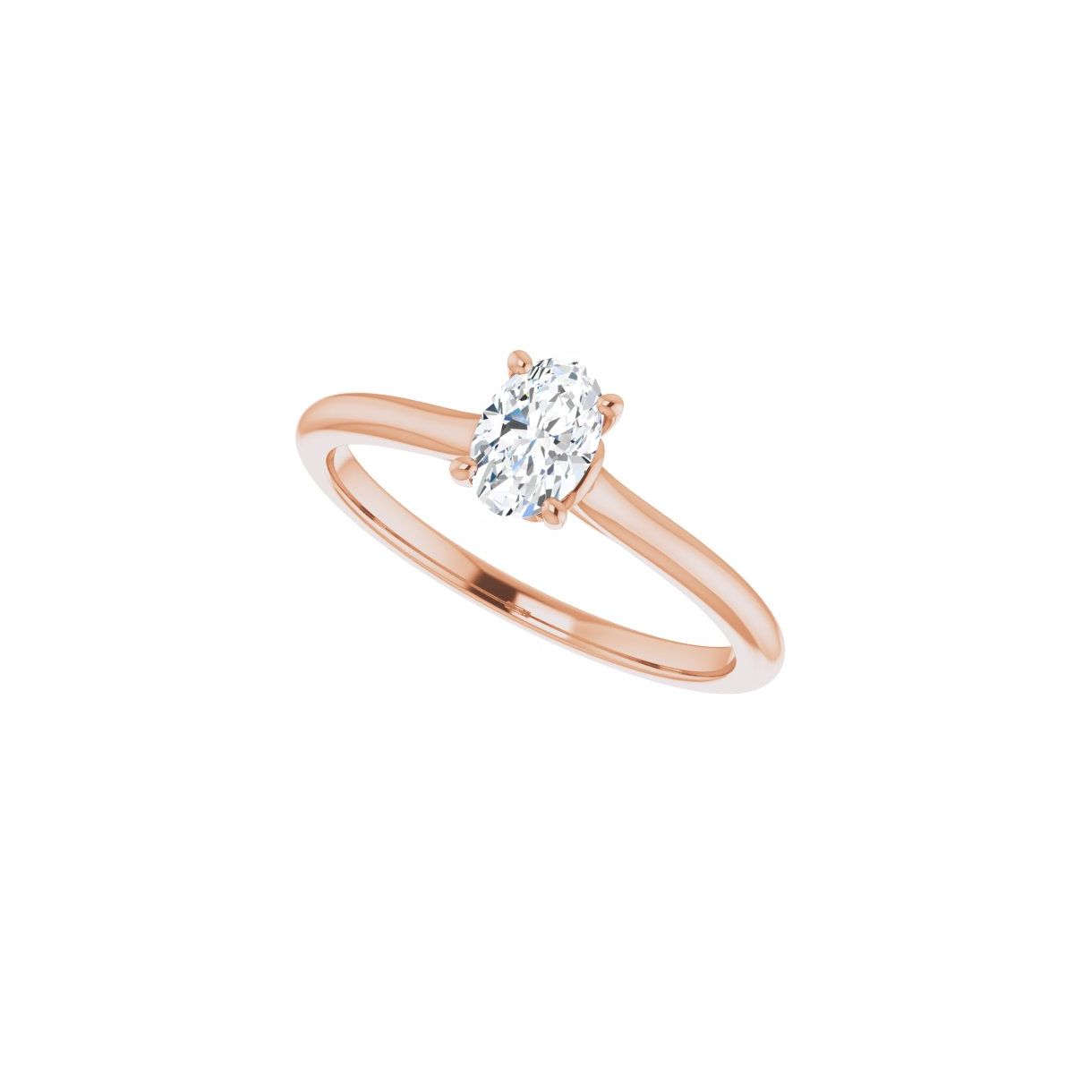 Oval Solitaire Engagement Ring Mounting - gallery - Series 123060