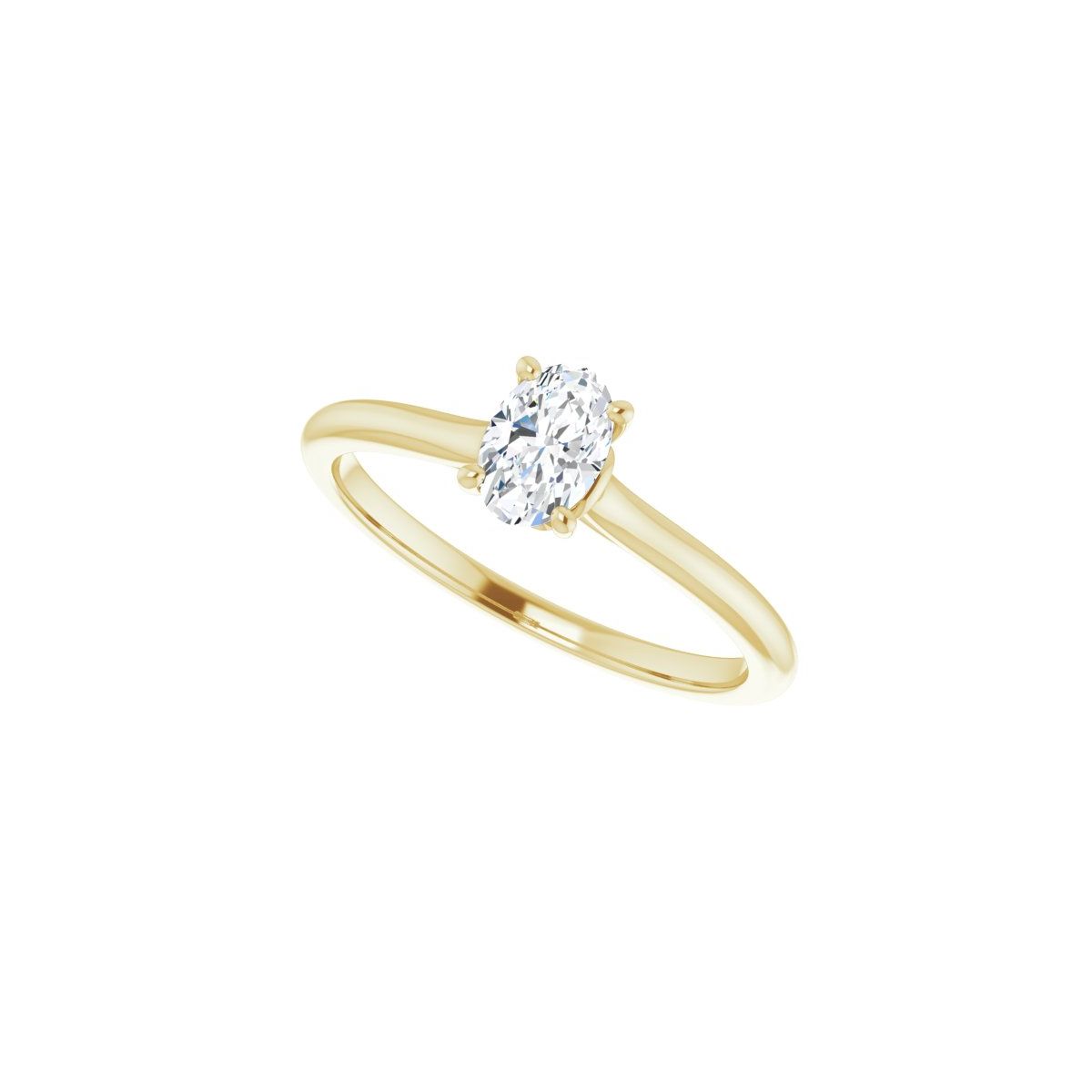 Oval Solitaire Engagement Ring Mounting - gallery - Series 123060
