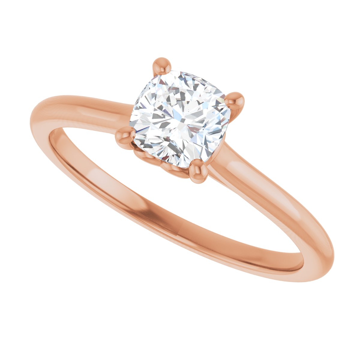 Cushion Solitaire Engagement Ring Mounting - gallery - Series 123060