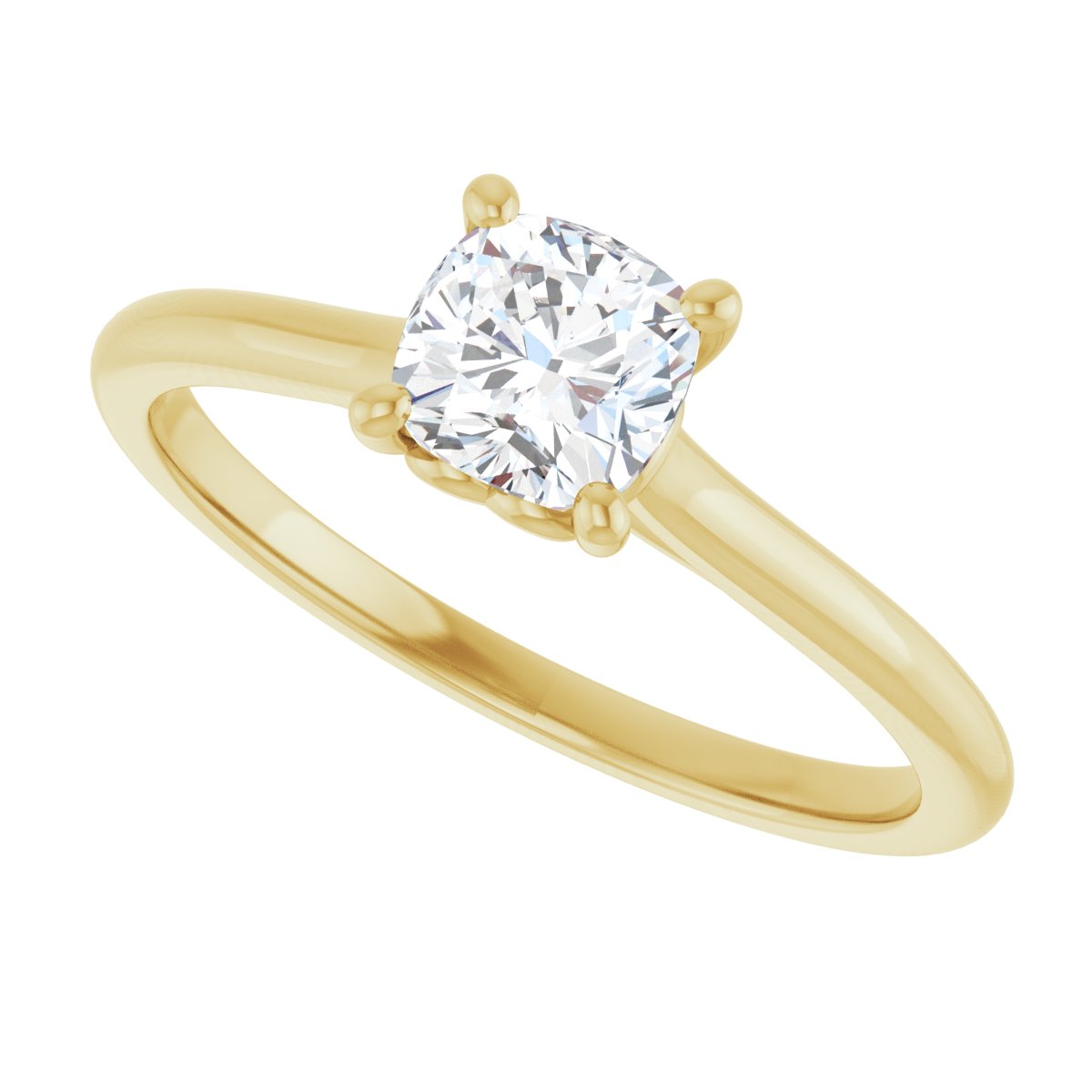 Cushion Solitaire Engagement Ring Mounting - gallery - Series 123060