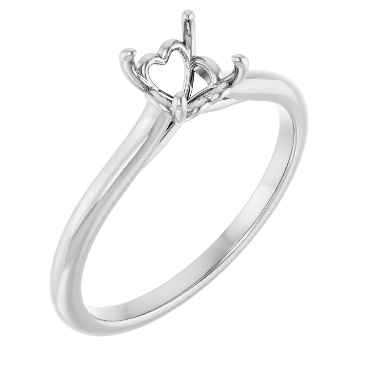 Asscher Solitaire Engagement Ring Mounting - gallery - Series 123060