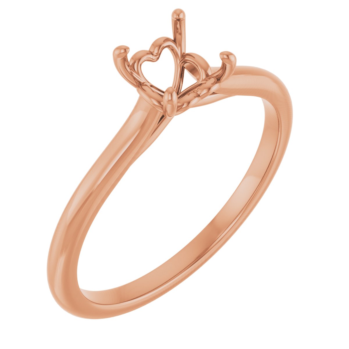Asscher Solitaire Engagement Ring Mounting - gallery - Series 123060