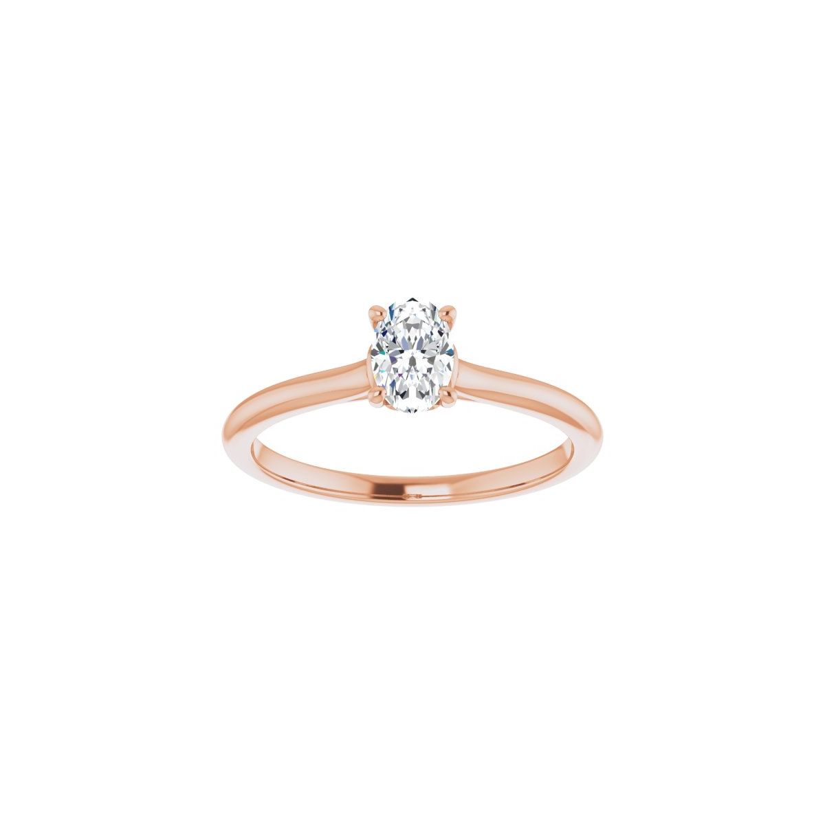 Oval Solitaire Engagement Ring Mounting - gallery - Series 123060