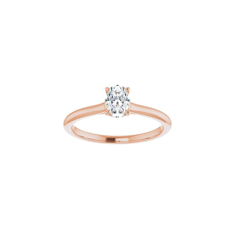 Oval Solitaire Engagement Ring Mounting - gallery - Series 123060