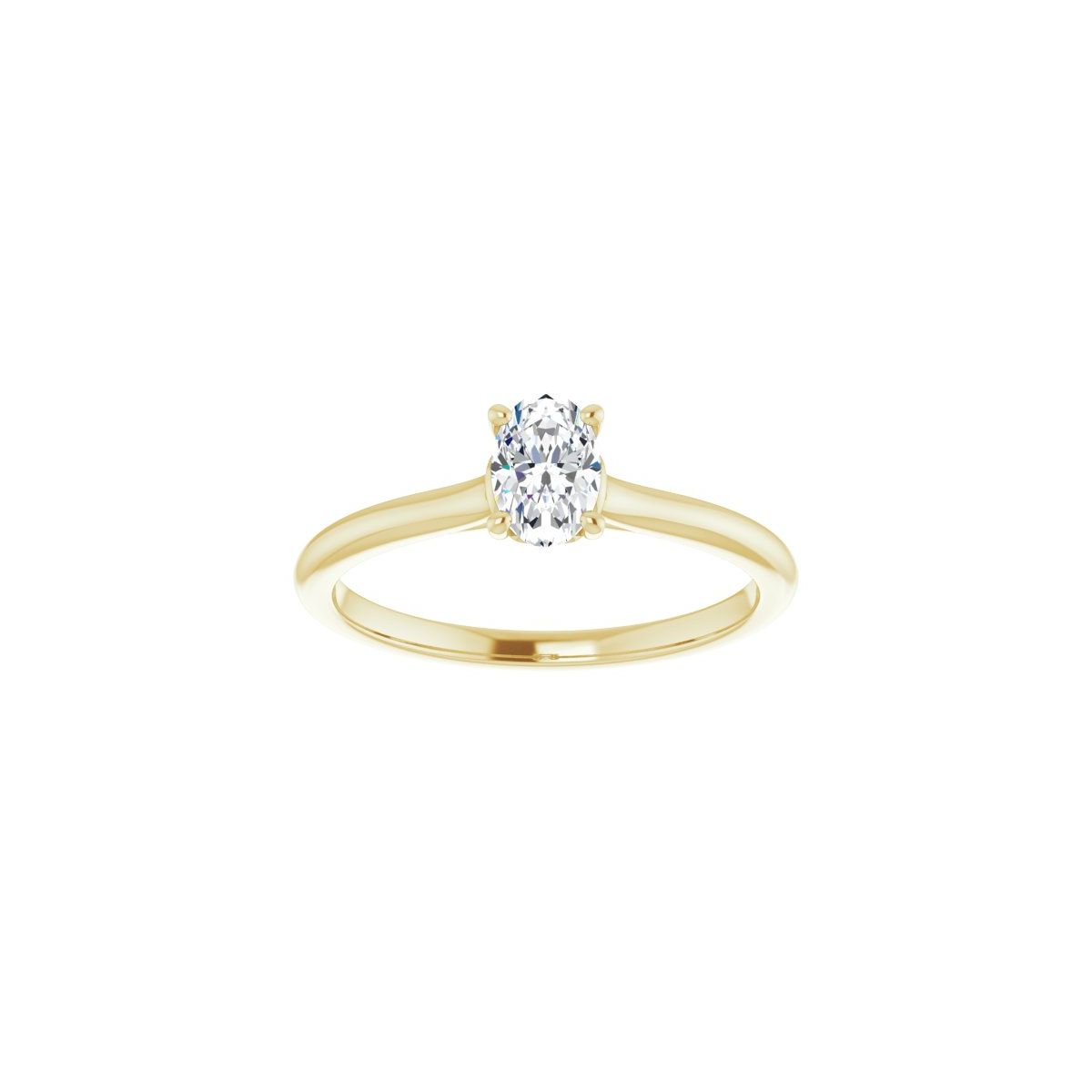 Oval Solitaire Engagement Ring Mounting - gallery - Series 123060