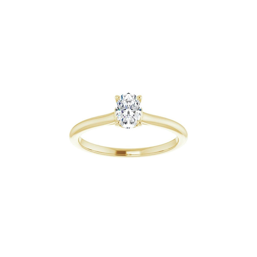 Oval Solitaire Engagement Ring Mounting - gallery - Series 123060