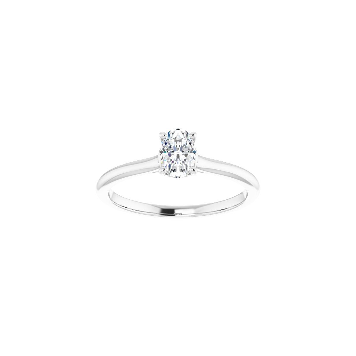 Oval Solitaire Engagement Ring Mounting - gallery - Series 123060