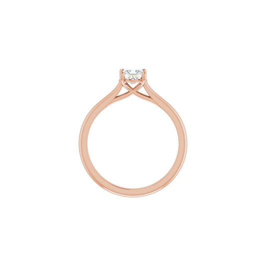 Square Solitaire Engagement Ring Mounting - gallery - Series 123060