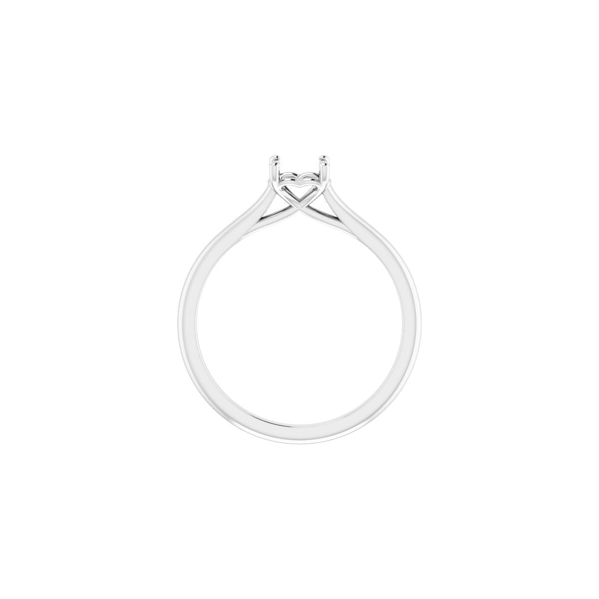 Square Solitaire Engagement Ring Mounting - gallery - Series 123060