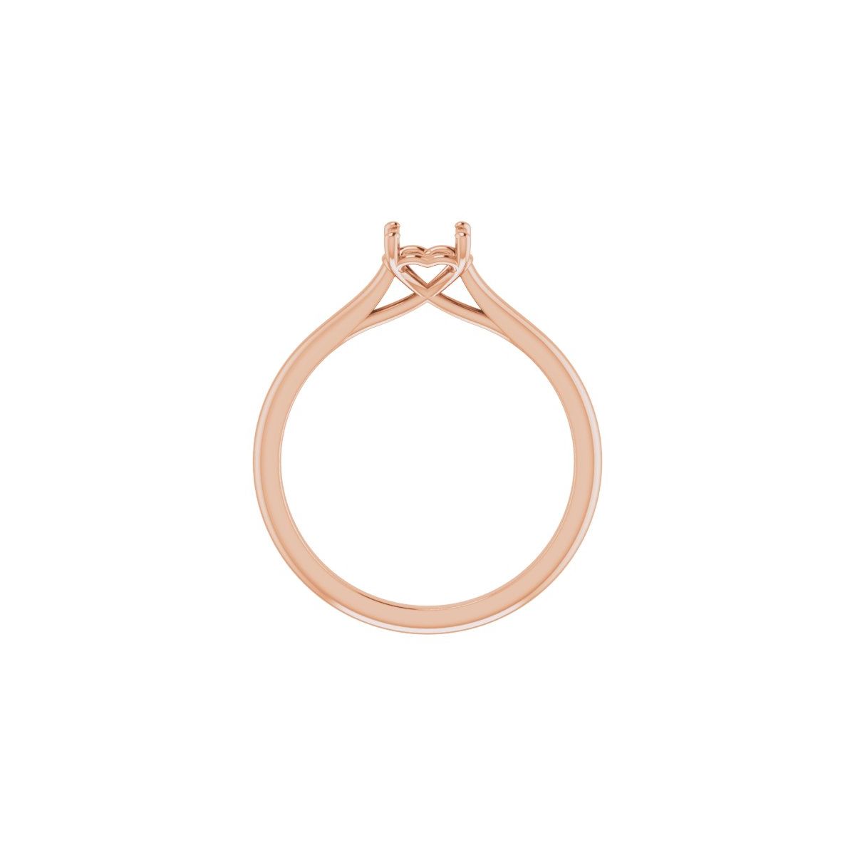 Square Solitaire Engagement Ring Mounting - gallery - Series 123060